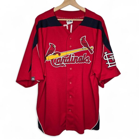 St. Louis Cardinals MLB Baseball Jersey Men's Embroidered Pujols Spell Out XL - Picture 1 of 8